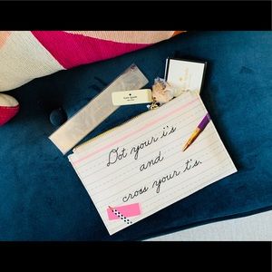 NEW Kate Spade Dot Your I’s Pencil Pouch